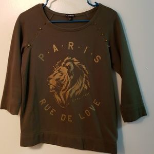 Express Dark green stud detail sweater